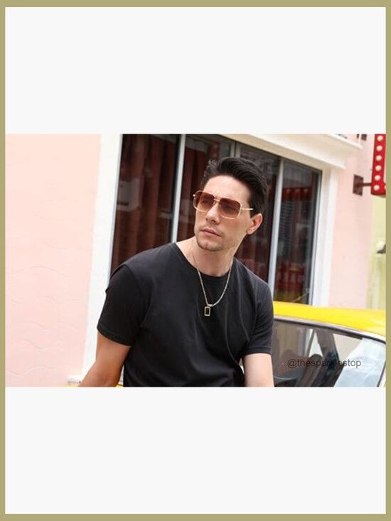 Vintage Metal Aviator Sunglasses with Side Shields, UV400 Lenses main image 6
